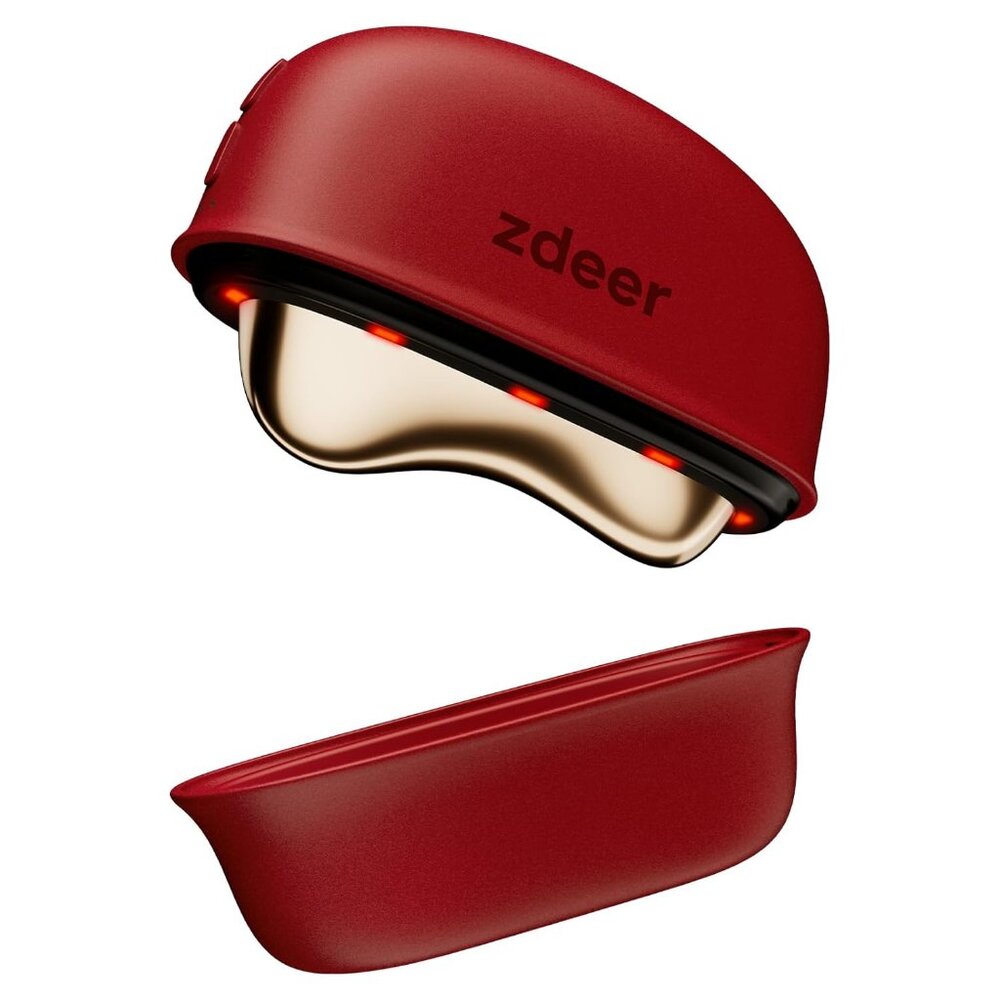 ZDEER LED Red Light Therapy for Face & Neck Massager Facial Care Device Gua Sha